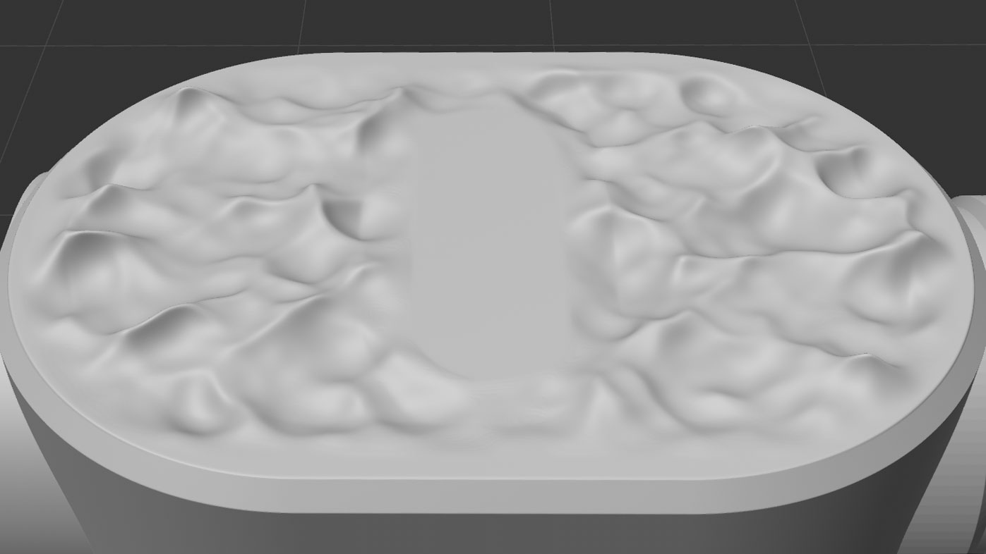The digital ocean surface simulation the texture was designed from