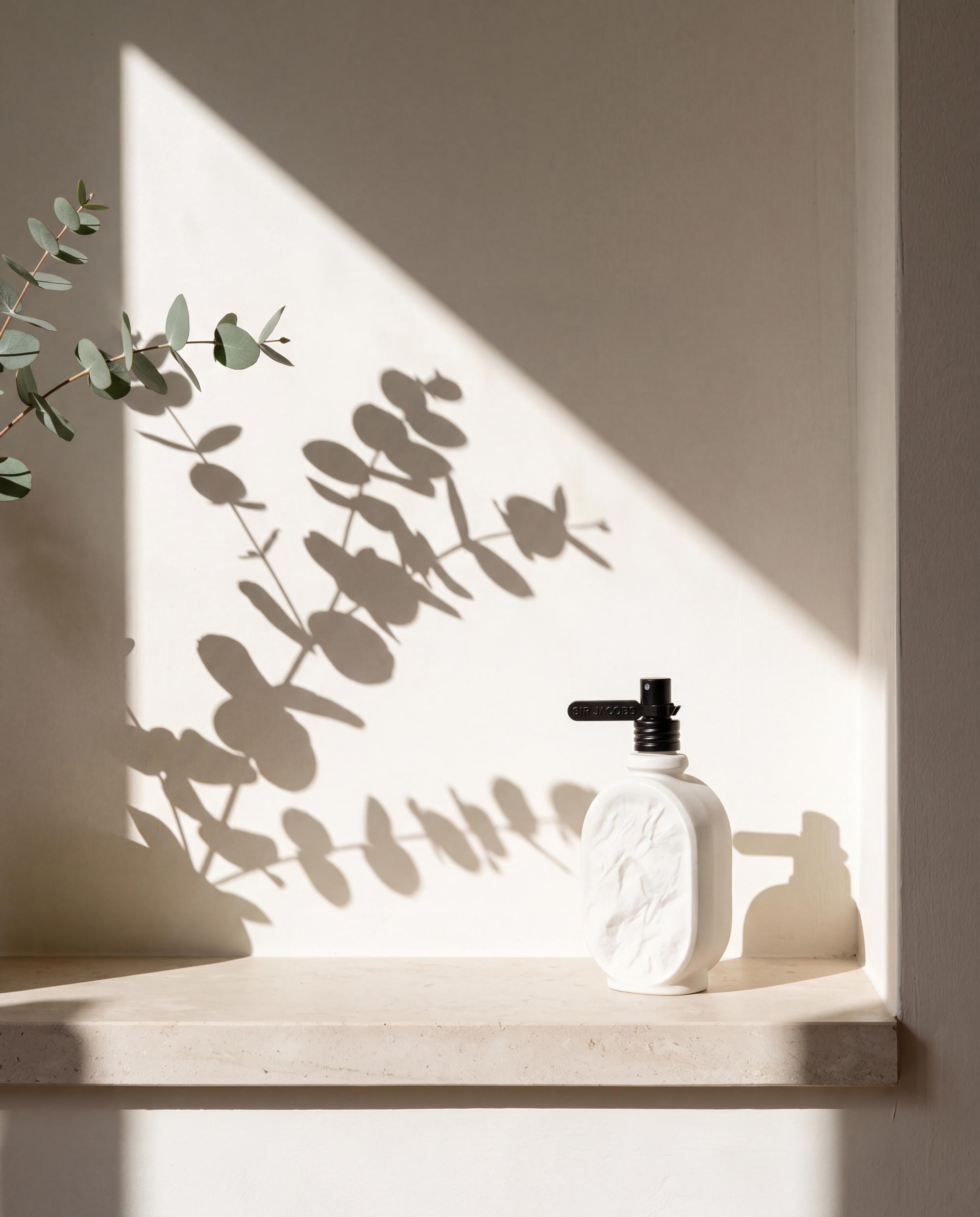 Lime and Ginger room spray in the White Quarry vessel